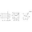 TRACON TKV-329/3 - Választókapcsoló, 1-0-2 400V, 50Hz, 32A, 2×3P, 11kW, 64×64mm, 90°
