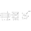 TRACON TKV-636/4 - Választókapcsoló, 1-0-2 400V, 50Hz, 63A, 2×4P, 18,5kW, 64×64mm, 60°