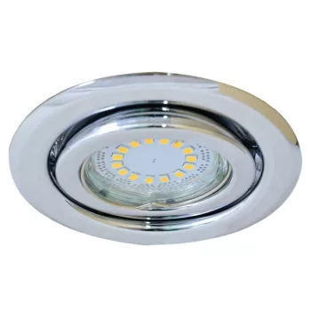   TRACON TLC-6C - Beépíthető lámpatest spot fényforrásokhoz, króm max.50W, MR16, D=97mm, 30°