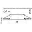 TRACON TLC-6W - Beépíthető lámpatest spot fényforrásokhoz, fehér max.50W, MR16, D=97mm, 30°