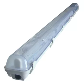   TRACON TLFVLED106 - Védett lámpatest LED csövekhez, egyoldalas betáp 230 V, 50 Hz, G13, 600 mm, IP65, ABS/PC