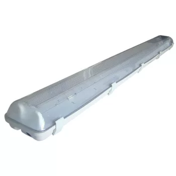   TRACON TLFVLED215 - Védett lámpatest LED csövekhez, egyoldalas betáp 230 V, 50 Hz, G13, 1500 mm, IP65, ABS/PC