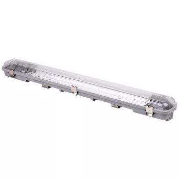   TRACON TLFVLEDN106 - Védett lámpatest LED csövekhez, egyoldalas betáp 230 V, 50 Hz, G13, 600 mm, IP65, ABS/PC