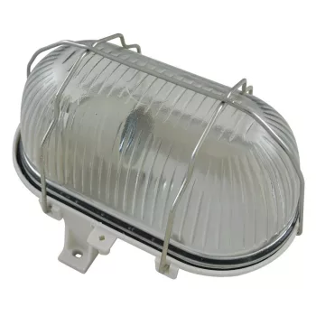   TRACON TLH-08S - Műanyag hajólámpa, ovális, fehér 230 V, 50Hz,E27,max.60W,IP44,class II