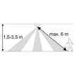 TRACON TMB-061R - Mozgásérzékelő, süllyeszthető, radaros, fehér 230V, 50Hz, 5,8GHz, 360°, 1-8m, 10s-12 min, 3-2000lux, IP20