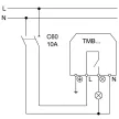 TRACON TMB-112F - Mozgásérzékelő, infra falra, fekete 230V, 50Hz, 180°, max. 12 m, 10s-12min, 3-2000lux, IP44