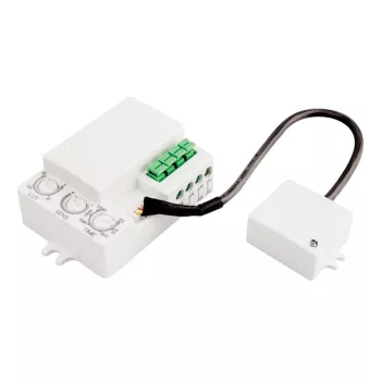   TRACON TMB-L01M - Mozgásérzékelő, radaros, lámpatestekbe, külső érzékelővel 230V, 50Hz, 5,8GHz, 360°, 2-8m, 10s-12min, 3-2000lux, IP20
