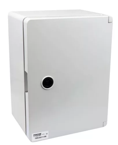 TRACON TME282113M - Műanyag elosztószekrény maszkos 2x6mod, HxWxD=280x210x130mm, IP65, IK10, 1000V AC/DC