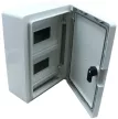TRACON TME332513M - Műanyag elosztószekrény maszkos 2x9mod, HxWxD=330x250x130mm, IP65, IK10, 1000V AC/DC