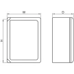 TRACON TME504018 - Műanyag elosztószekrény HxWxD=500x400x175mm, IP65, IK10, 1000V AC/DC, RAL7035