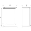 TRACON TME605022 - Műanyag elosztószekrény HxWxD=600x500x220mm, IP65, IK10, 1000V AC/DC, RAL7035