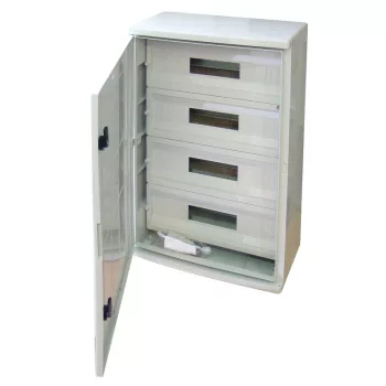   TRACON TME705025M - Műanyag elosztószekrény maszkos 4x22 mod, HxWxD=700x500x245mm, IP65, IK10, 1000V AC/DC