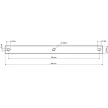 TRACON TMEK642 - Oszloprögzítő készlet (Al) L×W×D=450×25×1,5mm