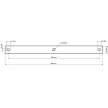 TRACON TMEK642 - Oszloprögzítő készlet (Al) L×W×D=450×25×1,5mm