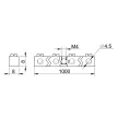 TRACON TNFS - Rézsín (N/PE) max.63A, 230/400VAC, 1m, W×H=8×8mm, d=4.5mm, 152xM4
