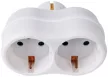 TRACON TNS2 - Többférőhelyes átalakító csatlakozó, fehér 2×SCHUKO, max.16A, 250VAC