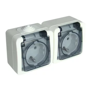   TRACON TR-PH02 - Falon kívüli kettős csatlakozóaljzat 16A/250VAC, IP54