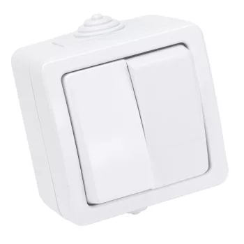   TRACON TR-PH05-2 - Falon kívüli 2-áramkörös kapcsoló 10AX/250VAC, IP54, (2x101)