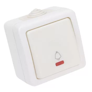   TRACON TR-PH07L - Falon kívüli csengőnyomó, jelzőfénnyel 10AX/250VAC, IP54, (N101)