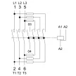 TRACON TR1C1710B - Kontaktor kondenzátortelepek kapcsolásához 690V, 50Hz, 17A, 12,5kVAr, 400V AC, 3×NO+1×NC