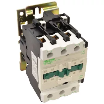   TRACON TR1D4011V7 - Kontaktor 400V, 50Hz, 40A, 18,5kW, 400V AC, 3×NO+(1×NO+1×NC)