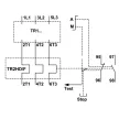 TRACON TR2HF3361 - Termikus túláramvédelmi relé TR1F segédkontaktorokhoz 690V, 0-400Hz, 55-70A, 1×NC+1×NO