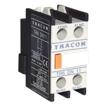   TRACON TR6DN02 - Homlokoldali segédérintkező TR1D/F és TR1E kontaktorokhoz 230V, 50Hz, 2A, 2×NC