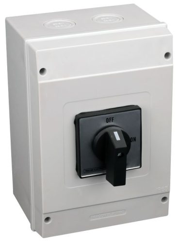 TRACON TS-10/3T65 - Tokozott szakaszoló kapcsoló 400V, 50Hz, 100A, 3P, 30kW, 88×88mm, IP65