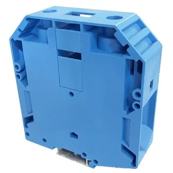   TRACON TSKA150-K - Nullavezető ipari sorozatkapocs, csavaros, sínre, kék 35-150mm2, 1000VAC, 309A