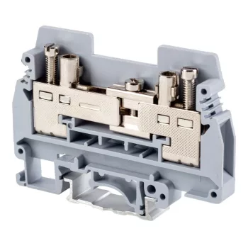   TRACON TSKA6S - Mérő ipari sorozatkapocs, csavaros, sínre, szürke 0,5-6mm2, 400VAC, 57A