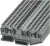TRACON TSKB1/4 - Négykapcsos ipari sorozatkapocs, rugós, sínre, szürke 0,14-1,5mm2, 500VAC, 17,5A