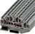 TRACON TSKB1/EK - Emeletes ipari sorozatkapocs, rugós, sínre, kék 0,14-1,5mm2, 500VAC, 17,5A