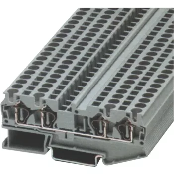   TRACON TSKB4/4K - Négykapcsos ipari sorozatkapocs, rugós, sínre, kék 0,2-4mm2, 800VAC, 40A