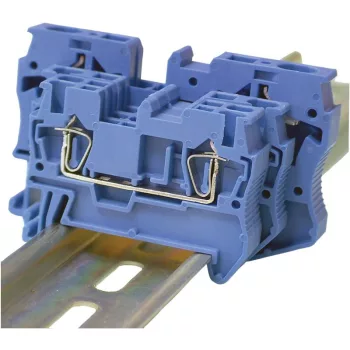   TRACON TSKB6K - Nullavezető ipari sorozatkapocs, rugós, sínre, kék 0,5-6mm2, 800V, 52A