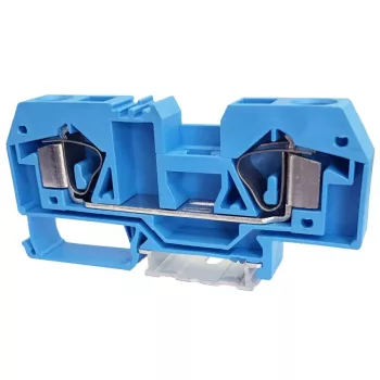   TRACON TSKC16-K - Nullavezető ipari sorozatkapocs, rugós, sínre, kék 800V 76A 0.2-16 mm2 2P