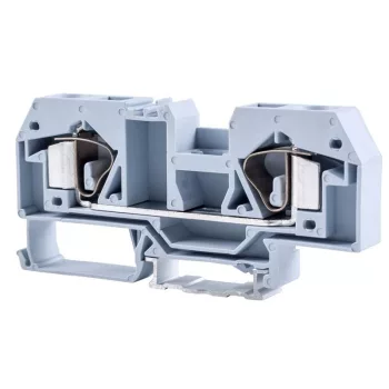   TRACON TSKC16 - Fázisvezető ipari sorozatkapocs, rugós, sínre, szürke 800V 76A 0.2-16 mm2 2P