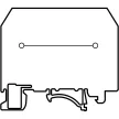 TRACON TSKC16 - Fázisvezető ipari sorozatkapocs, rugós, sínre, szürke 800V 76A 0.2-16 mm2 2P
