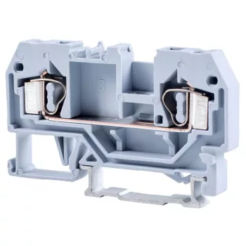   TRACON TSKC4 - Fázisvezető ipari sorozatkapocs, rugós, sínre, szürke 800V 32A 0.08-4 mm2 2P