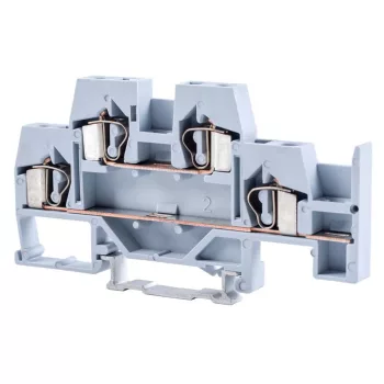   TRACON TSKC4E - Emeletes ipari sorozatkapocs,rugós, sínre, szürke 500V 26A 0.08-4 mm2 4P