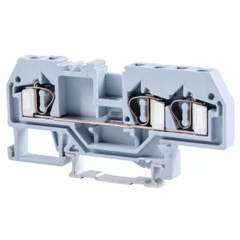   TRACON TSKC4/3 - Fázisvezető ipari sorozatkapocs, rugós, sínre, szürke 800V 32A 0.08-4 mm2 3P