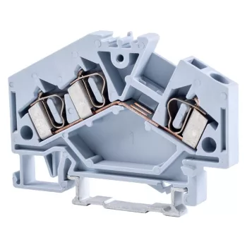   TRACON TSKC4/3D - Fázisvezető ipari sorozatkapocs, rugós, sínre, szürke 800V 32A 0.08-4 mm2 3P