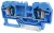 TRACON TSKC6-K - Nullavezető ipari sorozatkapocs, rugós, sínre, kék 800V 41A 0.2-6 mm2 2P
