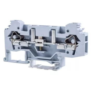   TRACON TSKC6S - Mérő ipari sorozatkapocs, csavaros, sínre, szürke 250V 41A 0.2-6 mm2 2P