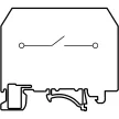 TRACON TSKC6S - Mérő ipari sorozatkapocs, csavaros, sínre, szürke 250V 41A 0.2-6 mm2 2P