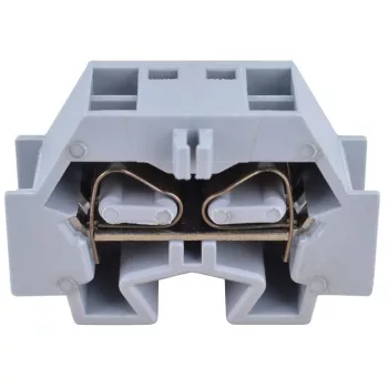   TRACON TSKD4D - Mini rugós ipari sorozatkapocs, csavarral rögzíthető, szürke 690V 32A 0.08-4 mm2 2P