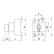 TRACON TSM-20/3 - Sorolható lakatolható szakaszoló kapcsoló 400V, 50Hz, 20A, 3P, 5,5kW, 42×42mm