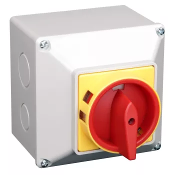   TRACON TSS-32/3T - Tokozott biztonsági lakatolható szakaszoló kapcsoló 400V, 50Hz, 32A, 3P, 7,5kW, 64×64mm, IP44