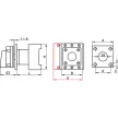 TRACON TSS-40/4 - Biztonsági lakatolható szakaszoló kapcsoló 400V, 50Hz, 40A, 4P, 11kW, 64×64mm