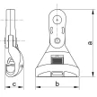 TRACON TSZK1-B - Szigetelt légvezeték függesztő szerelvény, csuklós 50-120mm2, 4kV