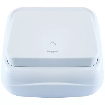   TRACON TTK-04B - Falon kívüli nyomókapcsoló csengő jellel (tapétakapcsoló) 10AX/250VAC, IP20 (N101)